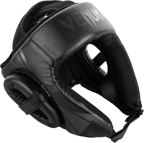 Venum Challenger Open Face Headgear - Black/Black, One Size in Saudi Arabia