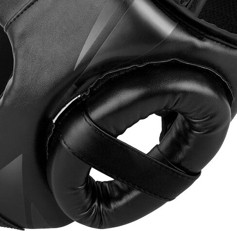 Venum Challenger Open Face Headgear - Black/Black, One Size in Saudi Arabia