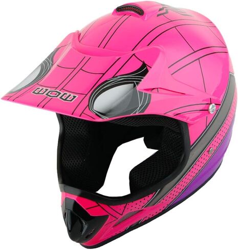 WOW Youth Kids Motocross BMX MX ATV Dirt Bike Dianasour Helmet Dragon + Goggles + Martian Youth Glove Bundle: HJOY MG Bundle in Kuwait