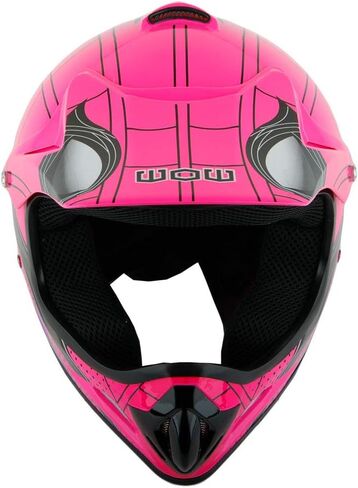 WOW Youth Kids Motocross BMX MX ATV Dirt Bike Dianasour Helmet Dragon + Goggles + Martian Youth Glove Bundle: HJOY MG Bundle in Kuwait