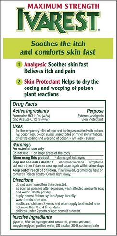 رذاذ Ivarest Poison Ivy Itch، رذاذ Poison Ivy، علاج اللبلاب السام، منتج تخفيف اللبلاب السام، تخفيف البلوط السام، تخفيف السماق السام، 3.4 أونصة سائلة in Saudi Arabia