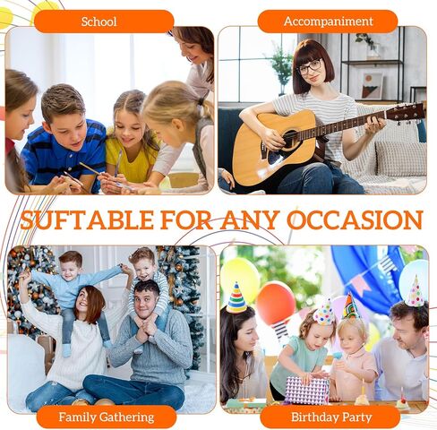 36 قطعة من الكازو للأطفال والكبار، كازوز معدني مع أغشية فلوت وسترة غبار، رفيق آلة الكازو الموسيقية للقيثارة والكمان والجيتار ولوحة مفاتيح البيانو وهدية لمحبي الموسيقى، 6 ألوان in Kuwait