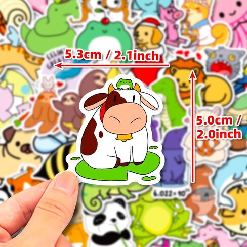 100Pcs Stickers for Kids - Cute Animal Stickers for Kids Water Bottles -Non-Repeating Tear-Resistant Waterproof Vinyl Waterproof Stickers for Water Bottles Waterproof, Reusable Residue-Free Stickers in Kuwait