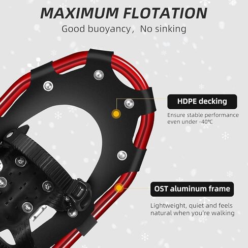 أحذية ثلج 4 في 1 من NACATIN للنساء والرجال والشباب والأطفال مع أغطية أرجل ثلجية مقاومة للماء، وأعمدة الرحلات وحقيبة حمل، أحذية ثلج مقاس 21 بوصة/25 بوصة/30 بوصة in Kuwait