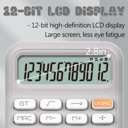 حاسبة التبديل الميكانيكية Exlliy، 12 رقمًا، شاشة LCD كبيرة، أزرار كبيرة للآلة الحاسبة الأرجوانية، آلة حاسبة لطيفة، آلة حاسبة سطح المكتب، آلة حاسبة جمالية، مفتاح ميكانيكي in Kuwait