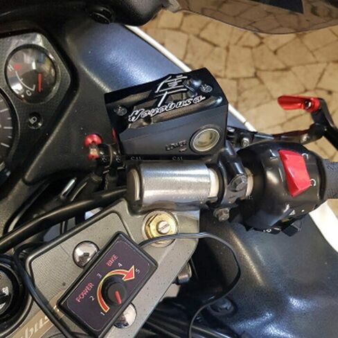غطاء خزان الفرامل GIDIBII، غطاء قابض سائل أسطوانة الفرامل الأمامية متوافق مع سوزوكي GSX1300R Hayabusa 1999-2020 (قطعتان، أسود) in Saudi Arabia