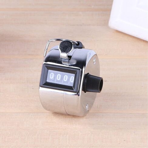Helonge Hand Tally People Counter, 4 Pcs 4 Digit Hand Held Manual Golf Shot Counter Scorer Mechanical Palm Clicker for Counting in Saudi Arabia
