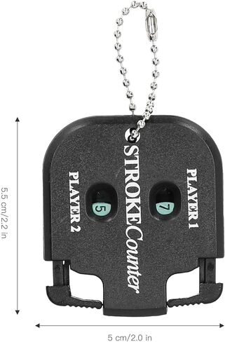 Domigard Mini Golf Score Shot Strike Counter Clicker مع أداة إعادة ضبط القرص، 2 سلسلة مفاتيح لإكسسوارات ألعاب الجولف المحمولة 2 أرقام لوحة النتائج الرياضية الخارجية للملاعب in Kuwait