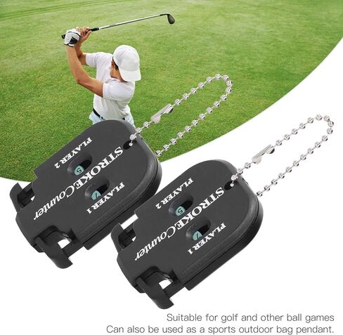 Domigard Mini Golf Score Shot Strike Counter Clicker مع أداة إعادة ضبط القرص، 2 سلسلة مفاتيح لإكسسوارات ألعاب الجولف المحمولة 2 أرقام لوحة النتائج الرياضية الخارجية للملاعب in Kuwait