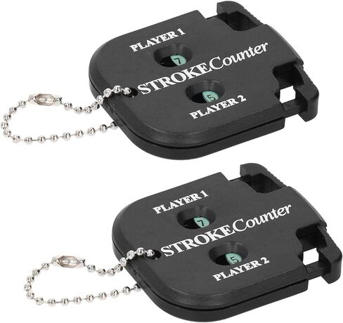 Domigard Mini Golf Score Shot Strike Counter Clicker مع أداة إعادة ضبط القرص، 2 سلسلة مفاتيح لإكسسوارات ألعاب الجولف المحمولة 2 أرقام لوحة النتائج الرياضية الخارجية للملاعب in Kuwait