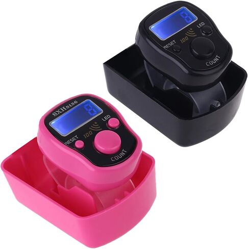Tally Counter Clicker: Digital Finger Counter Tasbeeh Handheld, Pitch Counters for Accurate Tracking in Coaching, Knitting, Fishing, Golf, and Rowing. Beeps at Every 100 Counting in Saudi Arabia