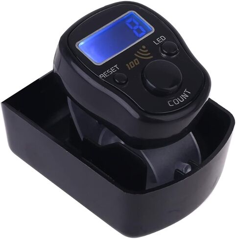 Tally Counter Clicker: Digital Finger Counter Tasbeeh Handheld, Pitch Counters for Accurate Tracking in Coaching, Knitting, Fishing, Golf, and Rowing. Beeps at Every 100 Counting in Saudi Arabia