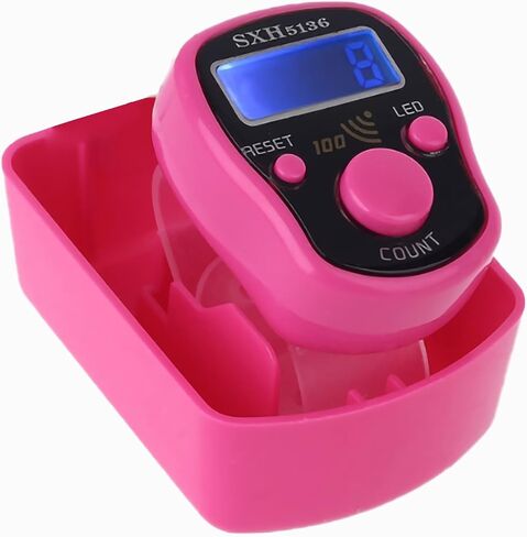 Tally Counter Clicker: Digital Finger Counter Tasbeeh Handheld, Pitch Counters for Accurate Tracking in Coaching, Knitting, Fishing, Golf, and Rowing. Beeps at Every 100 Counting in Saudi Arabia