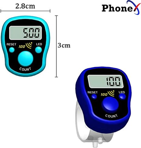 Tally Counter Clicker: Digital Finger Counter Tasbeeh Handheld, Pitch Counters for Accurate Tracking in Coaching, Knitting, Fishing, Golf, and Rowing. Beeps at Every 100 Counting in Saudi Arabia