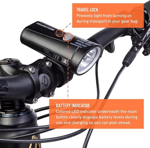 Light & Motion Seca Comp 2000، خرج هائل مع عوارض فيضانات موضعية. تم تصميم Seca Comp 2000 لركوب الدراجات، وهو أيضًا مصباح طريق فائق مع 4 أوضاع للسلامة والرؤية الليلية والنهارية. in Kuwait