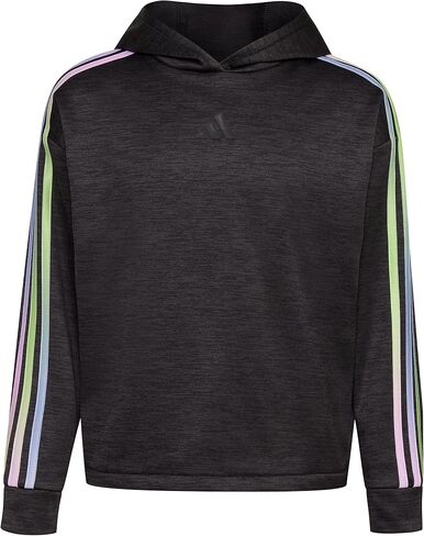 adidas Girls Long Sleeve Mélange Hooded Fleece Pullover in Saudi Arabia