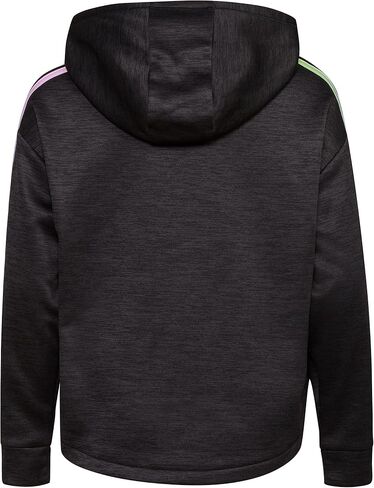 adidas Girls Long Sleeve Mélange Hooded Fleece Pullover in Saudi Arabia