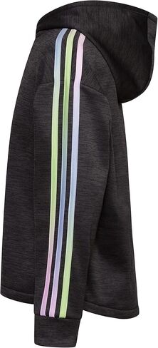 adidas Girls Long Sleeve Mélange Hooded Fleece Pullover in Saudi Arabia