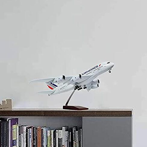 ANDSYYDS 1:160 Scale Large Model Airplane Airbus A380 Air France Plane Model Diecast Plastic Resin Model Planes for Collection or Gift (with Light, White) in Kuwait