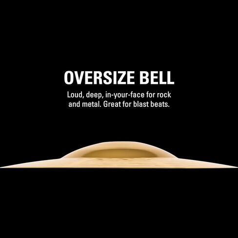 Meinl Cymbals HCS 18 بوصة Big Bell Ride Cymbal لمجموعة الطبول - صنع في ألمانيا - نحاس تقليدي، ضمان لمدة عامين (HCS18BBR) in Kuwait