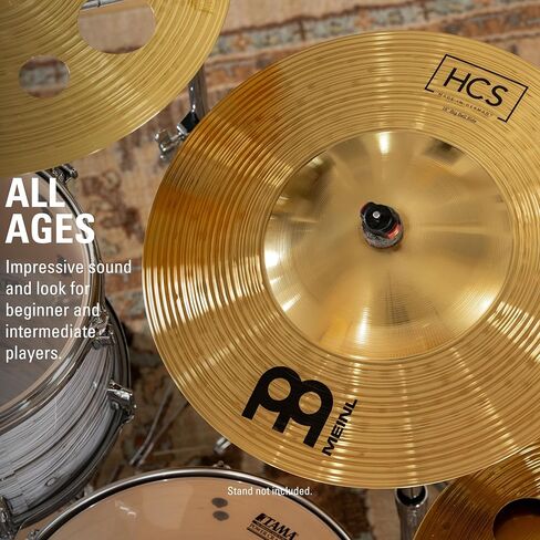 Meinl Cymbals HCS 18 بوصة Big Bell Ride Cymbal لمجموعة الطبول - صنع في ألمانيا - نحاس تقليدي، ضمان لمدة عامين (HCS18BBR) in Kuwait
