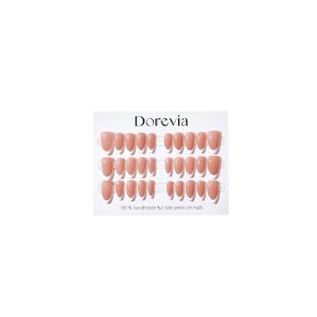 Handmade Classic Almond Press on Nails, Classic White French Tips with a Nude Base, Reusable Frech Tips with Nail Glue, 30Pcs Most Sizes are Included, Medium Luxury Gel Nails for Women and Girls.