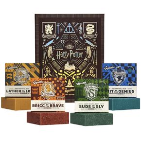 Dr. Squatch Soap Harry Potter Collection with Collector's Box - Men's Natural Bar Soap - 4 Bar Soap Bundle and Collector's Box - Soap inspired Gryffindor, Slytherin, Ravenclaw, and Hufflepuff