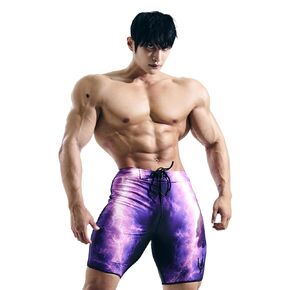 FIED IFBB 15inch Mensphysique Board-Shorts Posing Trunks Competition (Infinity_Purple) (30)