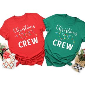 Christmas Crew Shirt, Family Christmas T-Shirt, Funny Christmas Shirts, Xmas Shirt, Unisex Christmas Shirt, Holiday Shirt, Christmas Gift (ADULT L, RED)