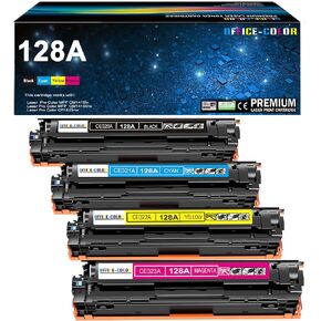 128A Toner Cartridges 4 Pack Replacement for HP 128A Works with HP Pro Color CP1525n CP1525nw CM1415fnw CM1415fn Printer Ink (Black,Cyan, Magenta, Yellow)