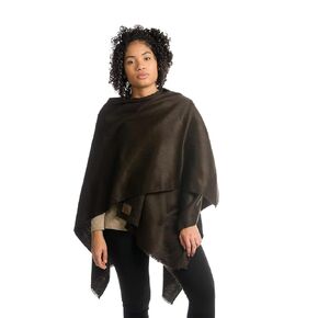 Lazy Llama Eco Wear Neck Warmer, Woven Alpaca Shawl Wrap Scarf Skirt, Women's Neck Gaiter Warmer, Soft & Comfy Scarf (Brown)