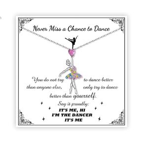 SmileBelle Dance Gifts for Girls, Dance Necklace as Dancer Outfit Christmas Gifts for Women, Dance Stuff Jewelry as Dance Recital Gifts Accessories for Dancer Daughter