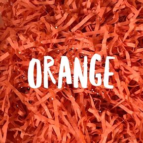 Orange Shredded Tissue Paper Shred Hamper Gift Box Basket Filler Fill Halloween Autumn Fall Wedding Party 100g