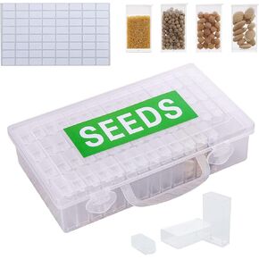 Eiito Diamond Painting Accessories Storage Boxes,5d Diamond Embroidery Beads Art Kits Case Container,(64Grids) (White)