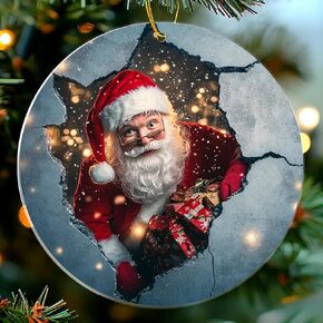 Jabihome Year Ornament 2024, Collectible Christmas Ornaments, Acrylic Christmas Tree Suncatcher Effect, Stained Glass Effect Holiday Dated Ornament Gift Exchange (Starry Tree)