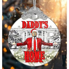 Trump Christmas Ornament 2024, Daddy's Home Trump Gift, President Trump Ornament, Trump Ornament 2024, Trump Merchandise, Trump Ornament, Christmas Ornaments 2024, Bulletproof Trump Ornament in Kuwait