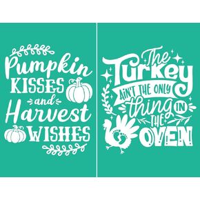 Thanksgiving Stencils,Self-Adhesive Reusable Mesh Silk Screen Stencil for Painting on Wood, Canvas, Paper, Fabric, Walls, Furniture, Crafts Home Decor