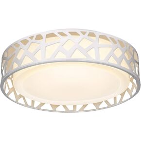 Flush Mount Ceiling Light, 12 inch 15W 1100 Lumens LED Ceiling Lights, Dimmable 3000K Warm White, ETL Listed for Kitchen, Hallway, Bedroom, Stairways (Metal Body and Acrylic Shade)