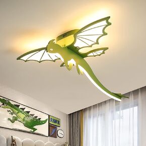 Cartoon Dinosaur LED Ceiling Light Kids Flush Mount Ceiling Lamp Craetive Dinosaur Shape with Acrylic Lamp Shade Close to Ceiling Lighting Fixture for Bedroom Study Room