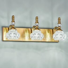 Modern Wall Sconce Set of Two Indoor Wall Lamp Gold Vintage Wall Sconces Glass Wall Light Bathroom Vanity Light Fixture Wall Mounted Room Sconce Wall Lighting