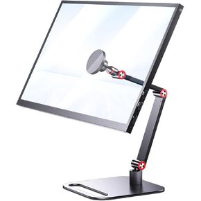 Portable Monitor Stand Magnetic Quick-Release - Foldable 10 10.1 10.5 11 11.6 12 12.5 15.6 17 17.3 18 18.5 inch Portable Monitor 75x75mm Vesa Mount Folding Travel Monitor Stand Feising FS07A