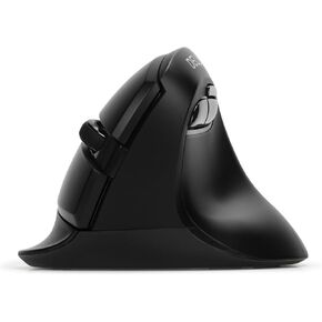 DeLUX Small Ergonomic Vertical Mouse - Wireless and Silent with Dual BT/USB Receiver, 6 Buttons and 2400 DPI for PC Laptop (M618mini DB-Grey)