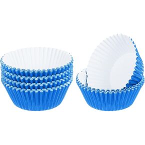 uxcell 300 Pcs Foil Cupcake Liners, Muffins Metallic Baking Cups Wrappers Standard Greaseproof for Baking Cupcake Wrapper, Silver