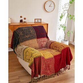 AIVIA Boho Throw Blanket, 2024 Ideal Gifts for Christmas Bohemian Chair Recliner Cover Gift for Mom Dad Women Grandma Wife Daughter Sister (60" x 75")