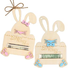 Bunny Money Holder, Easter Money Holder For Kids, Easter Gift Card Holders, Easter Basket Decorations, Bunny Decorations, Easter Baby Gifts, Easter Gifts For Babies, Kids, Toddlers (Blue)