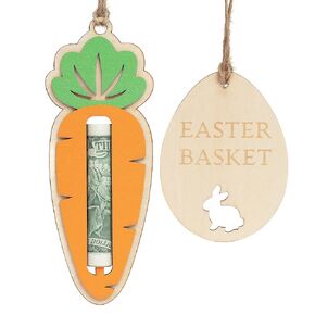 Carrot Money Holder, Easter Money Holder For Kids, Easter Gift Card Holders, Easter Basket Decorations, Easter Baby Gifts, Easter Gifts For Babies, Kids, Toddlers (+1 Free Basket Tag)
