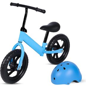 Toddler Balance Bike 2 Year Old Boy | Age 2-6 Years Old | 12 Inch No Pedal Bike | Helmet Included (Adjustable to Fit Most) | Gift Bike for Kids 3-5 Years Old