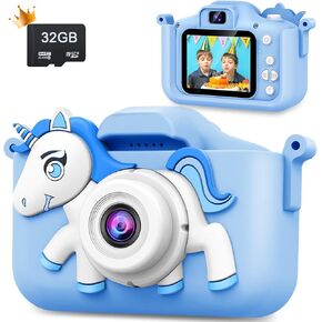 Upgrade Kids Camera, Gift for Girls Boys Age 3-12, 1080P HD Selfie Video Camera for Toddlers, Adorable Portable Children's Gifts, Ideal Toys for 3 4 5 6 7 8 9 Year Olds in Kuwait