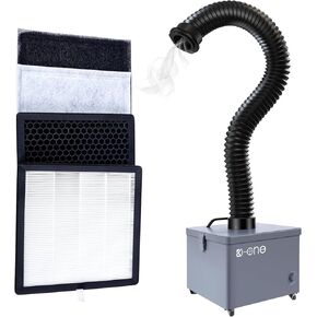 Solder Laser Fume Extractor,Smoke Purifier,Fume Extractor for Laser Engraving,Soldering Iron, Solder, Welding,Nail Salon, Dental Lab, Dust, Smoke Removal, 99.9% Purification Strong Suction
