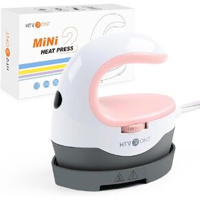 HTVRONT Heat Press Mini Heat Press Machine, Small Heat Press Portable Iron Press Machine for T Shirts, Hats, Heating Transfer Projects (Mint)